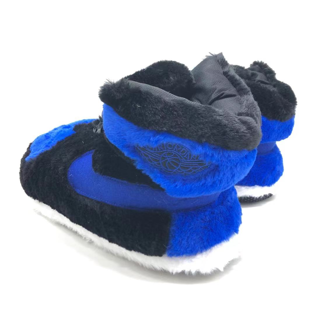 Slip Kickz  Slippers Blue and Black Mid Jordan Novelty Sneaker Slippers