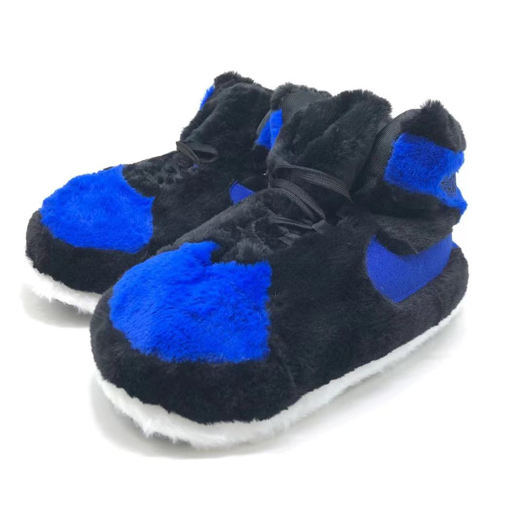 Slip Kickz  Slippers Blue and Black Mid Jordan Novelty Sneaker Slippers