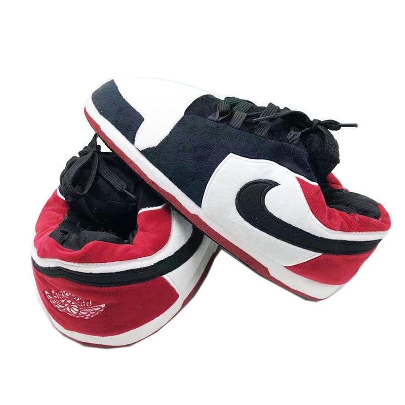 Slip Kickz  Slippers One Size Fits All ( UK 3 - 10.5 ) / As Shown Red and White Lows Novelty Sneaker Slippers