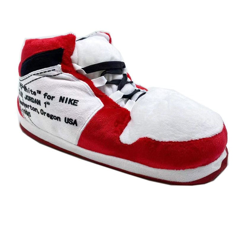 Slip Kickz  Slippers One Size Fits All ( UK 3 - 10.5 ) / As Shown Red Retro High Novelty Sneaker Slippers
