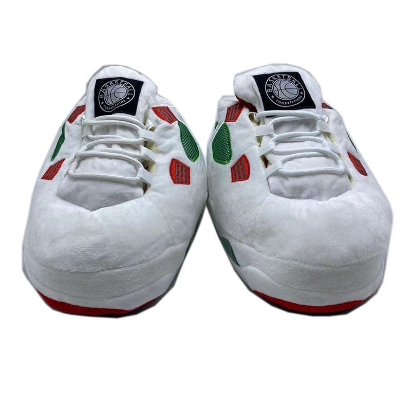 Slip Kickz  Slippers One Size Fits All ( UK 3 - 10.5 ) / As Shown White and Green A4 Jordan Novelty Sneaker Slippers
