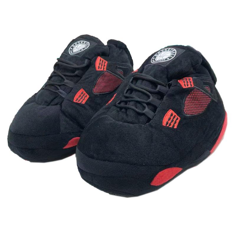 Slip Kickz  Slippers One Size Fits All ( UK 3 - 10.5 ) / Black & Red Black & Red Inspired Retro Jordan Novelty Sneaker Slippers