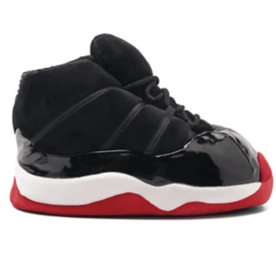 Slip Kickz  Slippers One Size Fits All (UK 3 - 10.5) / Black & White Black Inspired Jordan Novelty Sneaker Slippers