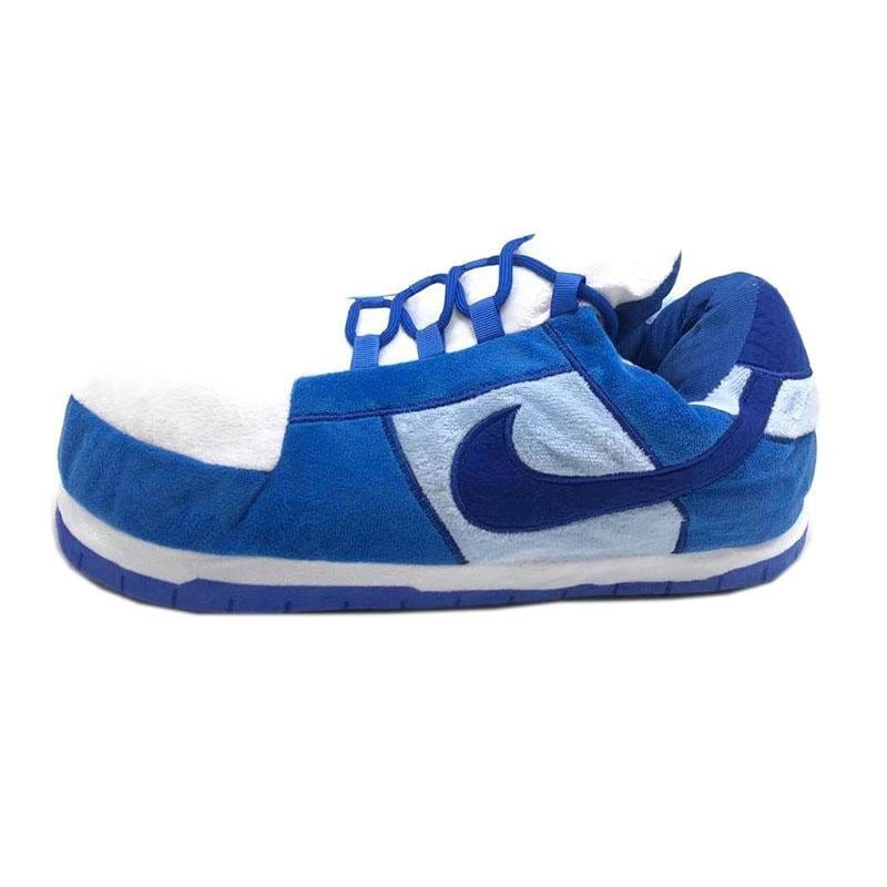 Slip Kickz Slippers One Size Fits All (UK 3 - 10.5) / Blue Blue & White Inspired Jordan Novelty Sneakers Slippers