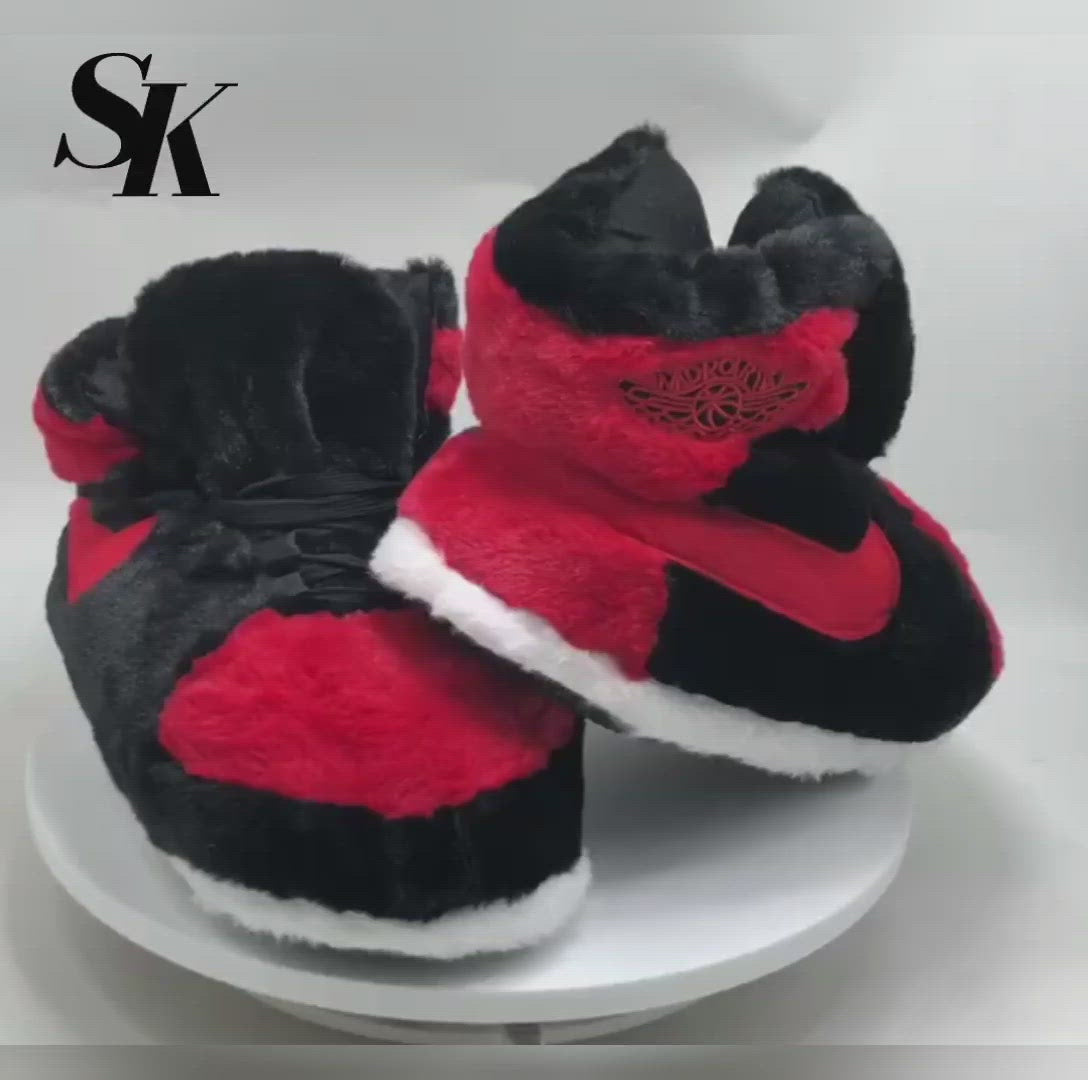 Red Inspired Novelty Sneaker Slippers